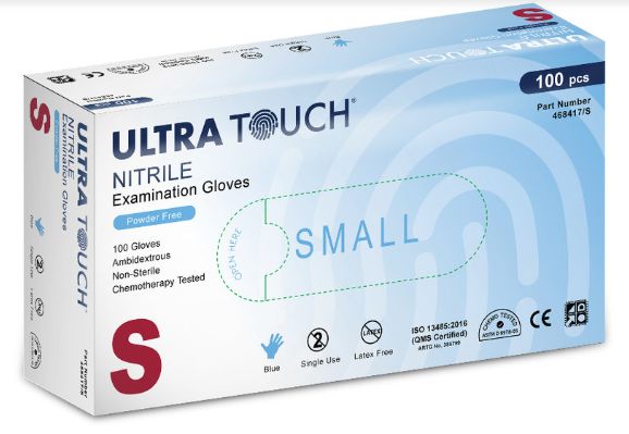 Nitrile Examination Gloves (Blue) - S