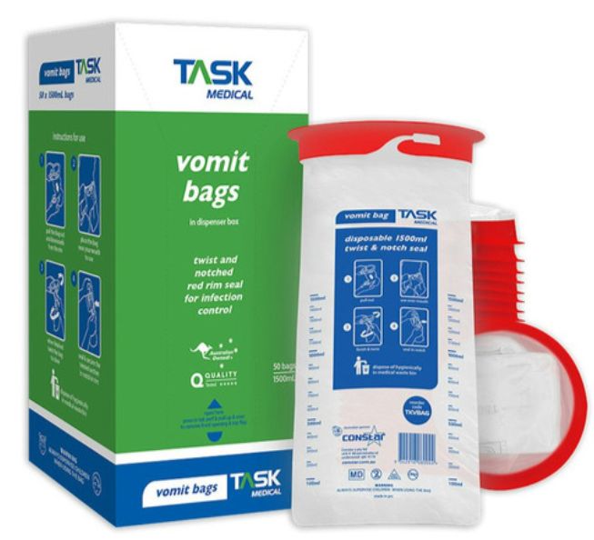 Task Medical Vomit Bag - 50pcs