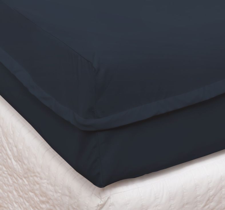 Caretex® Easywipe PU Hospital Grade Waterproof Mattress Encasement Zipped 4-Way Stretch Navy 30cm Depth