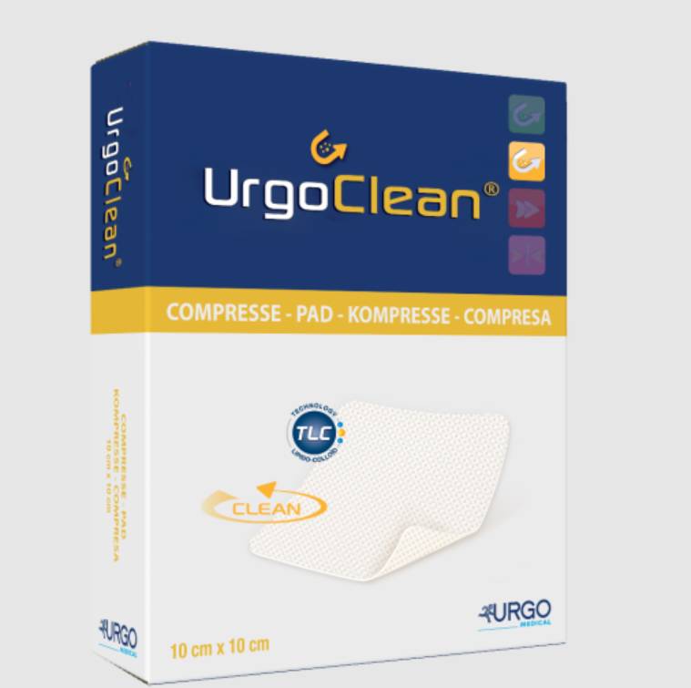 Urgoclean Poly Absorbent Fibrous Dressing Pad 10cmx10cm Pack of 10