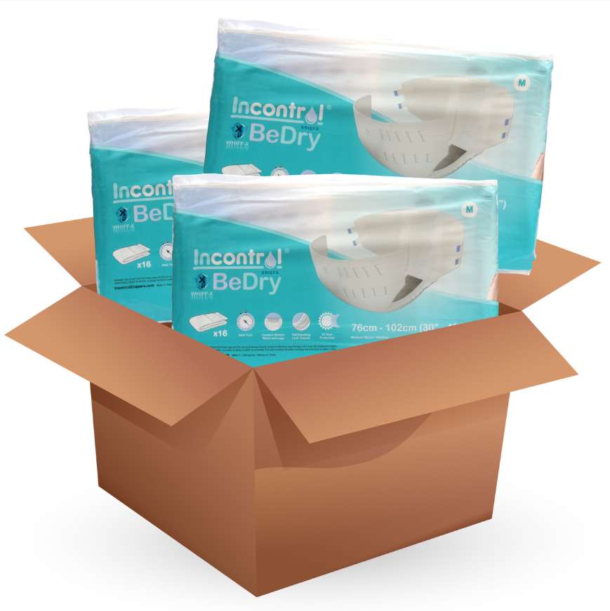 Incontrol BeDry Premium Incontinence Briefs-Box of 3