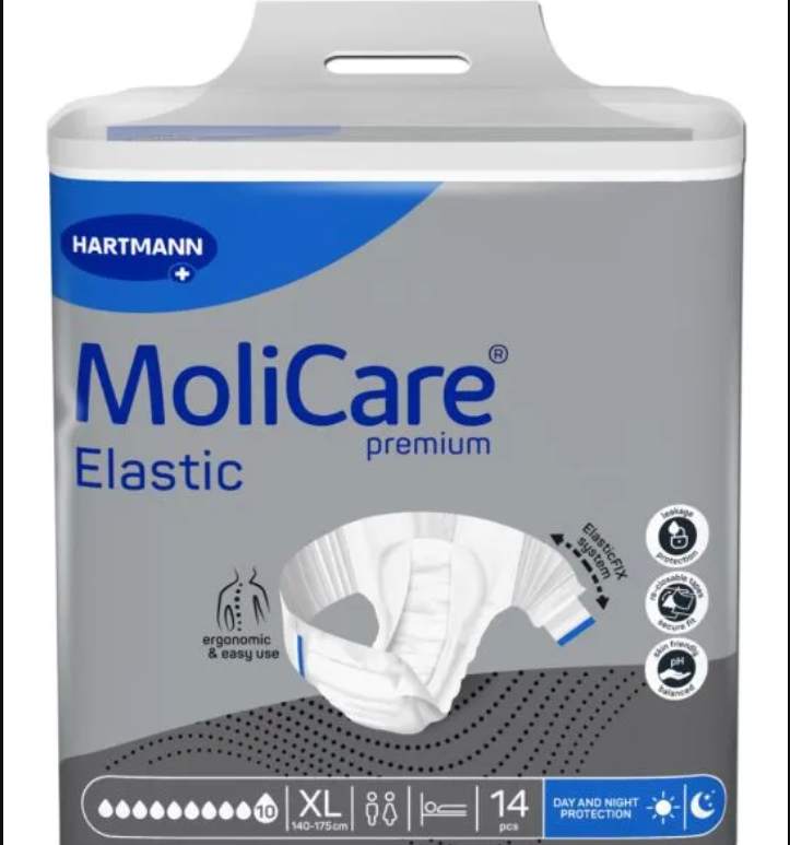 Molicare Premium Elastic 10 D X Large Waist 140 175cm Unisex 4500ml